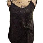 Altar'd State Womens Size M Tank Top Shirt Glam Sparkle Party Black Scoop Neck Photo 0