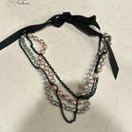 Betsey Johnson  fabric tie statement necklace Photo 0