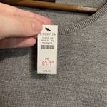 Talbots NWT  Women's Metallic Silver Long Sleeve Crew Neck Knit‎ Top Medium Photo 4