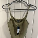 Motel Rocks Mesh Olive Green Bandeau Top Photo 0