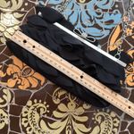 Expressions NYC  ELEGANT BLACK CLUTCH with  SILVER CHAIN & BOW RHINESTONE CLASP Photo 6