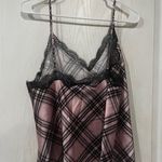 Victoria's Secret FINAL PRICE NWT  Pink Satin Lace Plaid Checked  Top Photo 3