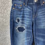 Madewell  Rip & Repair Edition Mid Rise Slim Boyjean Jeans - 26 - Medium Wash Photo 3