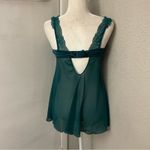 Auden Sheer Teal Satin Unlined Babydoll M Lingerie Coquette Girl Fairycore Pinup Green Size M Photo 1