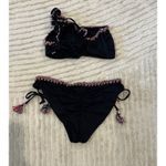 Becca  Women's Mardi Gras Embroidered Bikini Medium Top And Large Bottoms Set GUC Photo 4