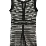 Joseph Ribkoff Knit Dress Womens 12 Black White Zig Zag Stretch Mod Retro Glam Photo 0