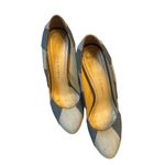 Charlotte Olympia Platform Heels Gray Beige Fabric Block Pumps Size 39 Photo 2