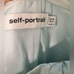 Self Portrait NWOT Self-Portrait Watercolor Taffeta Blue Puff Sleeve Floral Midi Dress Size 6 Photo 7