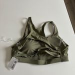 Lululemon New  Nulux Strappy Back Sports Bra Medium Olive Green Workout Athletic Photo 3