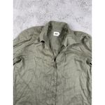 Club Beymen Linen Button Down Shirt Long Sleeve Olive Green Tunic XS Minimalist Photo 7