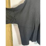 Umgee  Open 3/4 Sleeve Black Knit Cardigan Photo 4