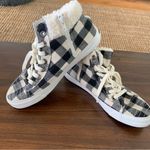 Tommy Bahama New  Checkered Gingham Faux Sherpa High Top Tennis Shoes 8.5 Photo 1