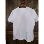 FIGS  Technical Scrub Top Womens Size M Gray Short Sleeve Pocket Medical Nurse RN Photo 2