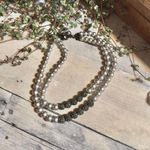 Banana Republic  Double Strand Pearl & Rhinestone Ball Necklace Photo 0