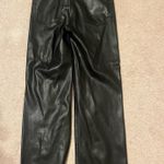 ZARA  Leather Pants Black Faux High-Rise Photo 1