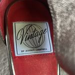 Jeffrey Campbell Vintage by Pewter/Red Ankle Strap 3” Heels Sz 9 Photo 2