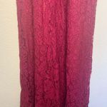 Lulus NWT Lace Brilliant Babe Wine Red Lace Maxi Dress Gown Size S Photo 8