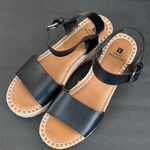 White Mountain  Vegan Black Leather and Tan Women's Sandals Photo 0