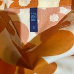 People Brand Floral Print Ruffle Strap Top S Orange Photo 1