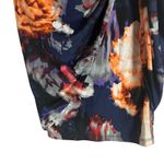 Robert Rodriguez  Navy Floral Print Twist Front Sarong Wrap Skirt Size XS Photo 5