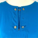 Anne Klein  ocean blue gold chain links top size 1X Photo 1