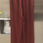 St. John ππ Liquid Satin Pant Elastic Back Pull-On Wide-Leg Oxblood Red M NWOT Photo 4
