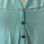 Lilly Pulitzer Solid Silk Long Sleeve Blouse with Mandarin Collar Photo 6