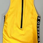 Guess Yellow Logo Zip-Up Mock-Neck Racerback Tank Top Tee T-Shirt Blouse Size XS π€β¨ Photo 0