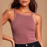 Free People Set Up Tank in Burgundy Photo 0