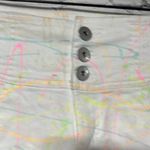 No Boundaries Vintage Look 80’s High Waisted White Shorts Neon Graffiti Jr Size 11 Photo 9