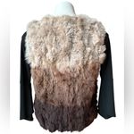 Love Token  Rex Rabbit Ombré Fur Vest, Sz S Photo 1