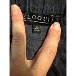 Eloquii  Blouse Size 18 Plus Cotton Classic Wide Neck blue jeans color Photo 1