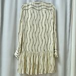 Alexis  Lydia Chain Link Printed Tie Neck Shift Mini Dress Cream Women's Size M Photo 4