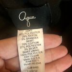 AQUA Strapless Cheetah Black Cocktail Dress Size Large Gold zipper lined Bubble
hem Photo 5