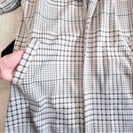 MELLODAY  Plaid Notch Lapel Open Front Trench Coat in Gray Plaid Small Photo 9