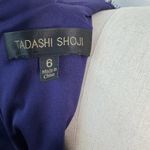 Tadashi Shoji Cap Sleeve Lined Ribbon Tie Sash Lace Long Gown Blue Womens Size 6 Photo 8