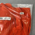 ZARA  Womens Knit Top S Orange Ribbed Long Sleeve Collared Pullover Sweater Cute Photo 6