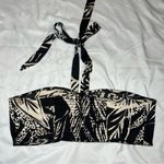 Future Collective by Alani Noelle Black and Tan floral Bandeau Crop Top Size XXL Photo 4