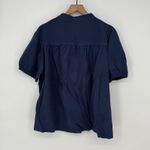 Pretty Garden Navy Blue Puff Sleeve Button Down Shirt Women's XL Casual Size undefined Photo 7