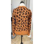 Old Navy  Womens Sweater Sz Small Long Sleeve Animal Cheetah Safari Neutral Boho Photo 6