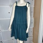 Anthropologie Floreat Senna Fringe Teal Dress Size Small Photo 2