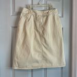 Marsh Landing  Petites Women's 10 P Cream Khaki Knee Length Cotton Pencil Skirt Photo 0