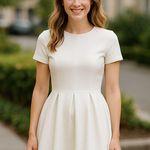 Traffic People Dress White Fit & Flare Photo 0