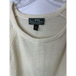 Lauren Ralph Lauren Crew Neck Pullover Knitted Sweater Woman's Size XL Cream. Tan Photo 3