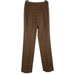 Carlisle Vintage Plaid Wool Trouser Pants Brown Size 6 Grandpacore Office Classy Photo 4