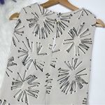 Akris Punto Women's Printed Sleeveless Shift Dress Cream Size 2 Photo 2