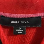 Miss Love  boutique bomber jacket Red teddy bear front pockets size small. Photo 3