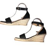 Talbots Espadrilles Womens 6.5 Used Black Leather Photo 12