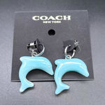 Coach  Aqua Dolphin Earrings Photo 0