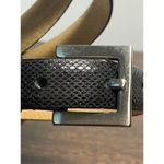 Women’s Genuine Leather Lining Snake Skin Pattern Buckle Belt Black Photo 3